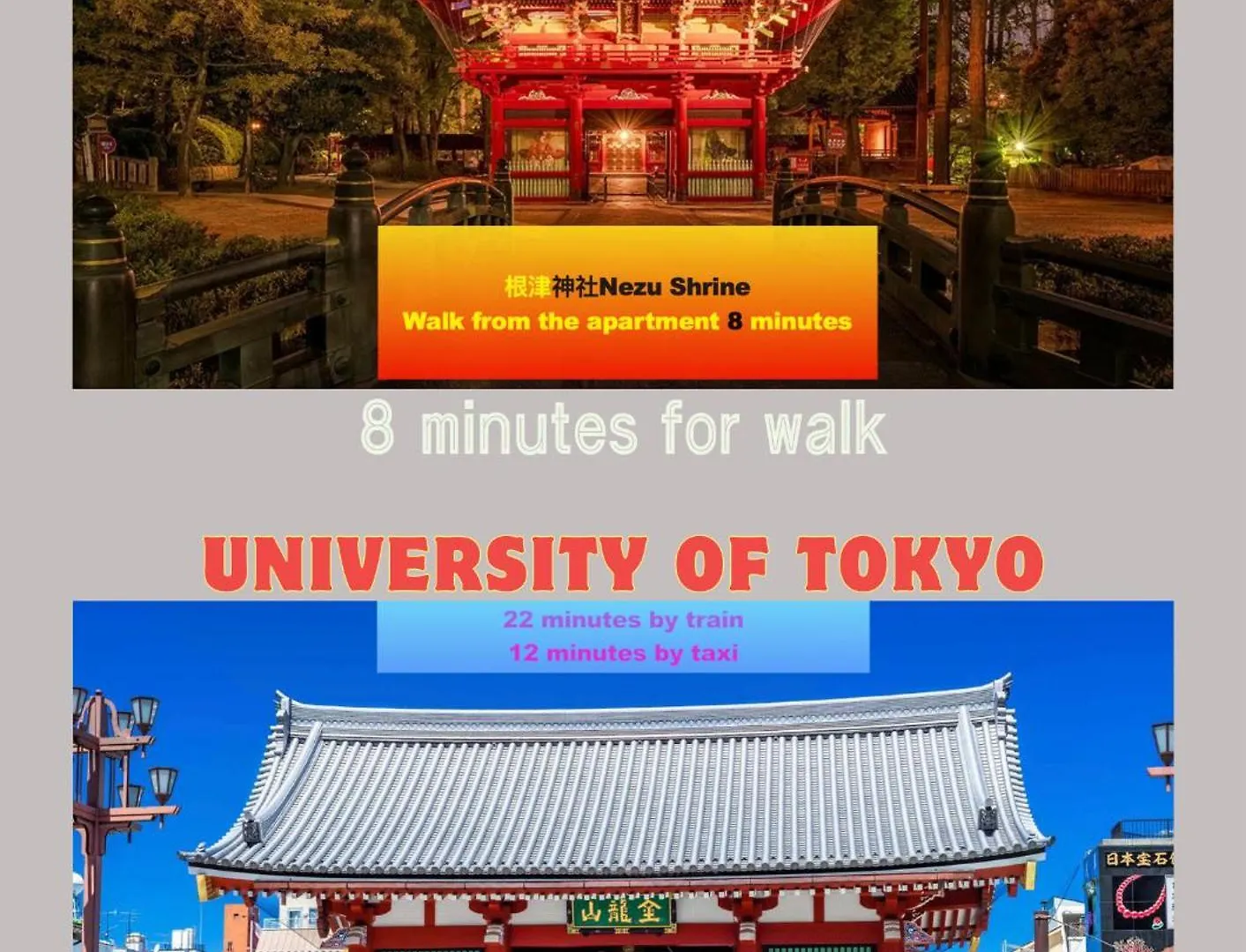 Lovetokyo Easy Access Nezu Sunset House 根津駅徒歩1分 2-4人 エレベーター 上野 谷中銀座 根津神社 東京大学 新宿 渋谷 銀座 築地 原宿近い Apartment